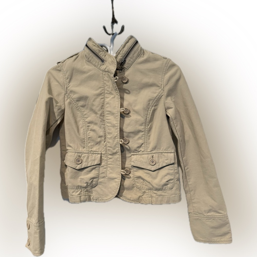Joe Fresh Tan Denim Utility Jacket with Safari-Inspired Design‎